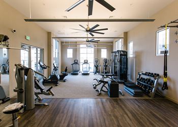 24-Hour fitness center with fitness on demand classes available